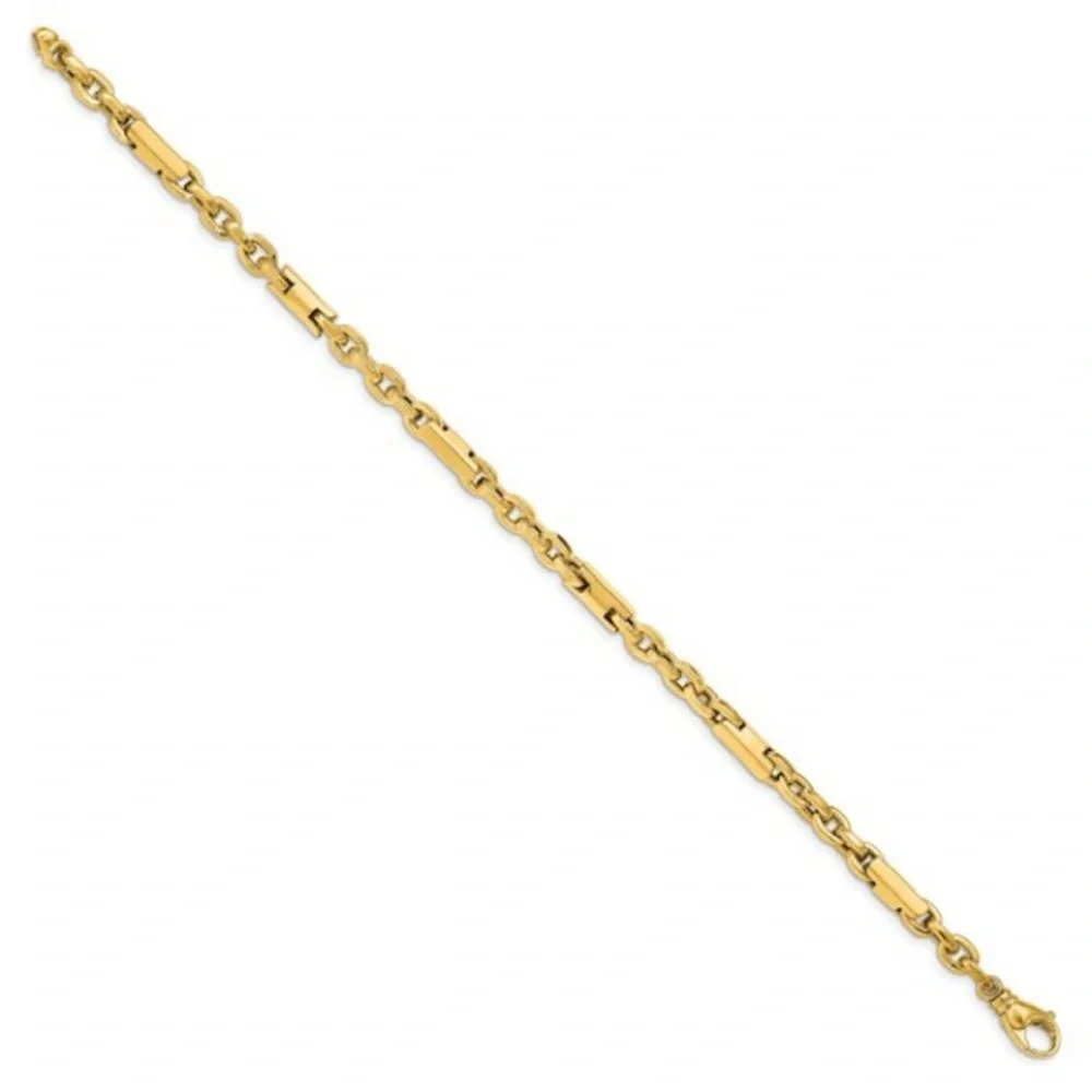 Leslie's 14K Men's Polished Fancy Link Bracelet